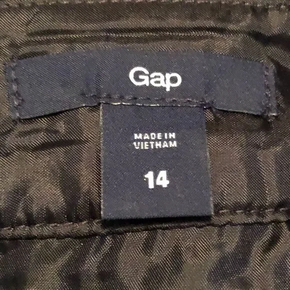 GAP skirt, NWT, size 14, black/gray print, lined - Picture 5 of 8